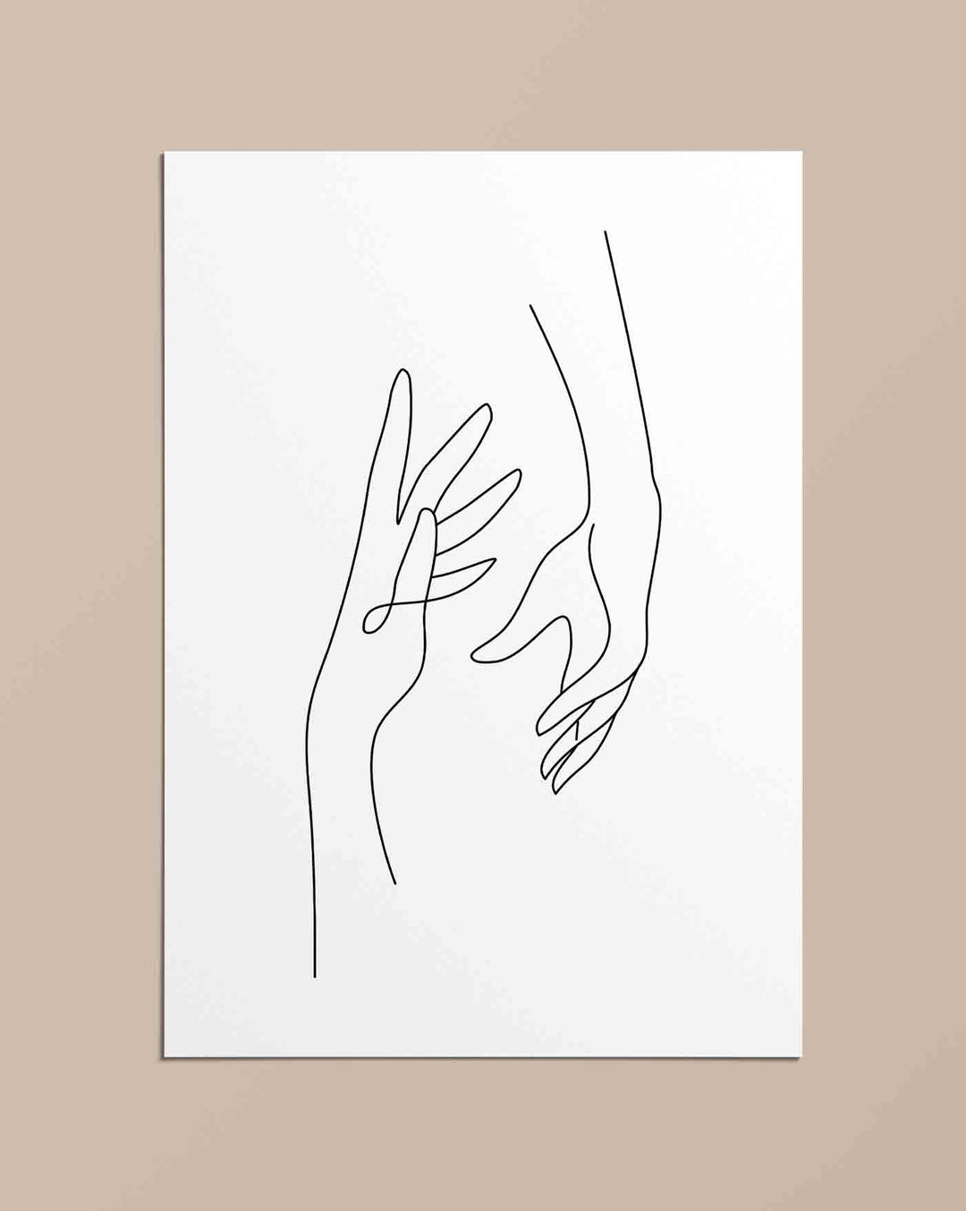 Almost Touching Hands - Poster - Linewand