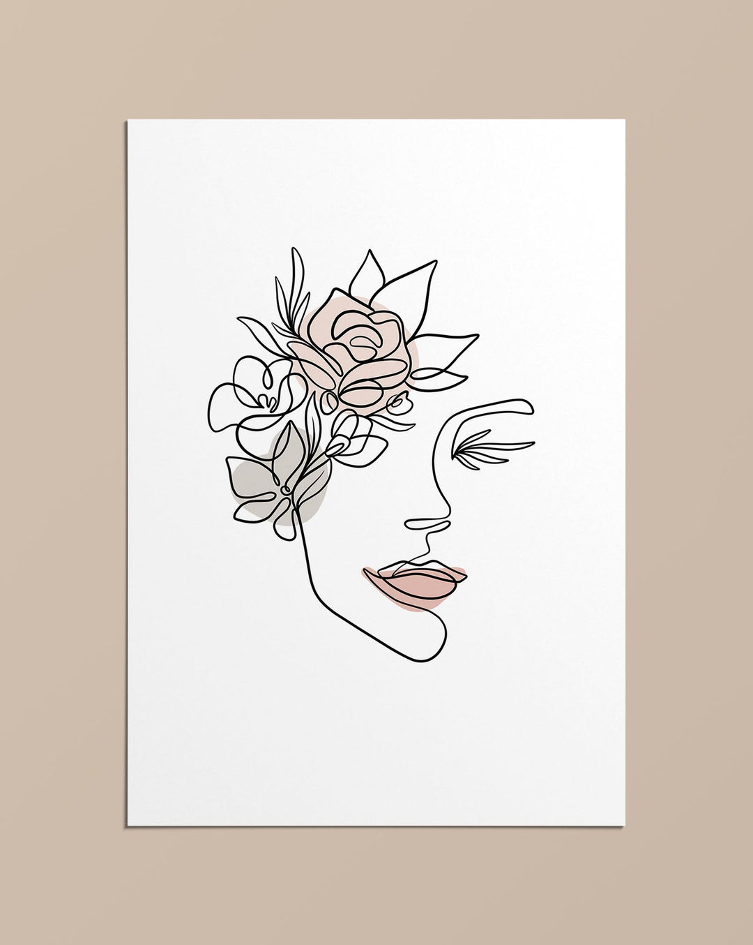 Flower Head - Line Art Poster - Linewand